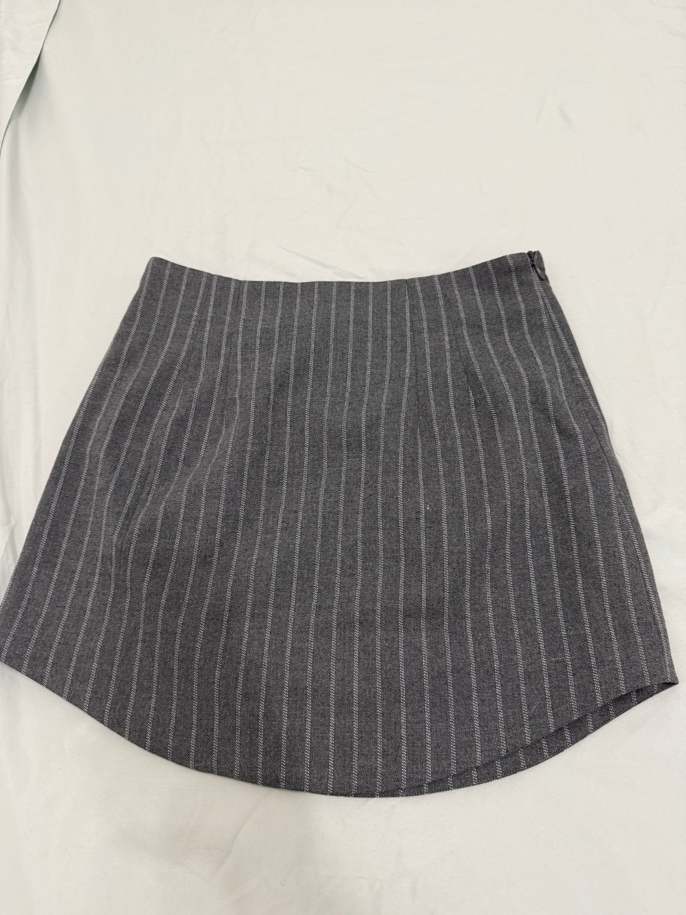 Only Charcoal Gray Pinstripe Mini Skirt